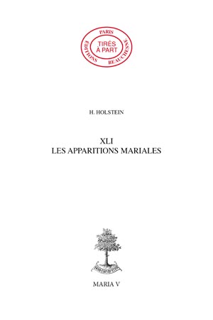 41. - LES APPARITIONS MARIALES